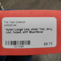 Nylon Lunge Line, chain *fair, dirty, rust, faded, stiff
