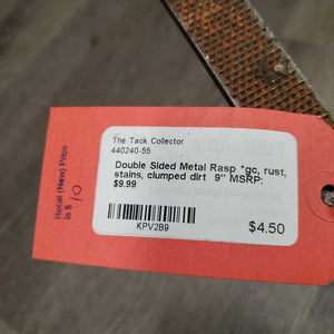 Double Sided Metal Rasp *gc, v.rusty, stains, clumped dirt