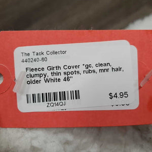 Fleece Girth Cover *gc, clean, clumpy, thin spots, rubs, mnr hair, older