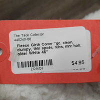 Fleece Girth Cover *gc, clean, clumpy, thin spots, rubs, mnr hair, older
