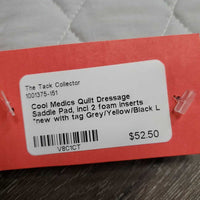 Cool Medics Quilt Dressage Saddle Pad, incl 2 foam inserts *new with tag
