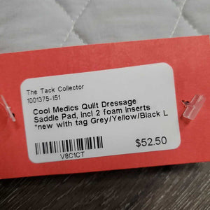 Cool Medics Quilt Dressage Saddle Pad, incl 2 foam inserts *new with tag