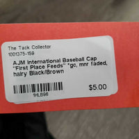 Baseball Cap "First Place Feeds" *gc, mnr faded, hairy