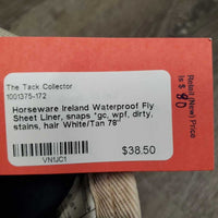 Waterproof Fly Sheet Liner, snaps *gc, wpf, dirty, stains, hair
