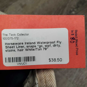 Waterproof Fly Sheet Liner, snaps *gc, wpf, dirty, stains, hair
