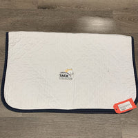 Quilt Baby Saddle Pad, embroidery "RMSJ Champion" *gc, threads, puckers, faded, v. mnr stains
