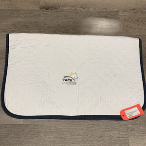 Quilt Baby Saddle Pad, embroidery "RMSJ Champion" *gc, threads, puckers, faded, v. mnr stains