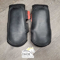 Closed Neoprene Boots, velcro *gc/fair, clean, residue, frayed edges, unstitched, velcro: frayed logos, faded & hairy