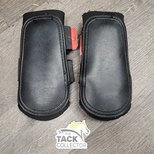 Closed Neoprene Boots, velcro *gc/fair, clean, residue, frayed edges, unstitched, velcro: frayed logos, faded & hairy
