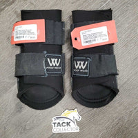 Closed Neoprene Boots, velcro *gc/fair, clean, residue, frayed edges, unstitched, velcro: frayed logos, faded & hairy