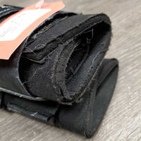 Closed Neoprene Boots, velcro *gc/fair, clean, residue, frayed edges, unstitched, velcro: frayed logos, faded & hairy
