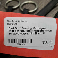 Rsd Soft Running Martingale, stopper *gc, loose keepers, clean, scraped edges, film
