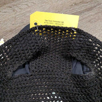 Crochet Ear Bonnet Fly Veil, 1x piping *vgc, clean, mnr hair