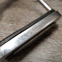 Pr Fine Hvy Stirrup Irons, grips *vgc, clean & dirty grips, mnr scuffs, scratches & rubs
