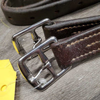 Pr Stirrup Leathers *gc, creases, dry, stiff, rubs, faded, xholes
