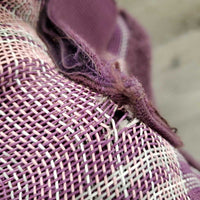 Hvy Mesh Fly Mask, Ears *gc, clean & dirty, discolored, pulled stitching, snags, stained & hairy fleece
