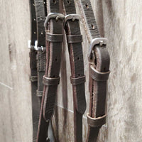 Monocrown Dressage Bridle, Bling Browband, crank *gc, NO Flash, missing bling, clean & dirty, loose keepers, creases