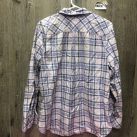 LS Western Shirt, buttons *fair, dingy, pills, v.stained, dirty?