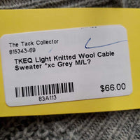 Light Knitted Wool Cable Sweater *xc
