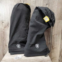 Field Boots, 2x Black Ariat Boot Bags, 2 Black Ariat forms *xc, v.mnr residue & lining stains
