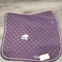 Quilt Dressage Saddle Pad, cut tabs *gc, rubs, faded, stains, v. pilly, torn binding, mnr dirt?, threads