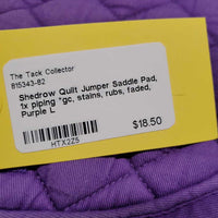 Quilt Jumper Saddle Pad, 1x piping *gc, stains, rubs, faded