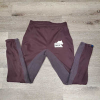 Full Seat Fleece Lined Winter Riding Tight Breeches, Pull On *gc, clean, pilly, peeled logo, v.rubbed & pilly legs/seat
