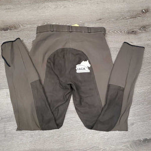Full Seat Breeches *gc, faded, seam puckers, mnr seat seam stains, stretch/puckers, mnr pilly ankles