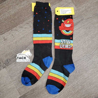Pr Tall Socks, "Stay Weird" *vgc, clean, mnr rubs, hair & pills
