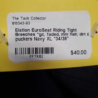EuroSeat Riding Tight Breeches *gc, faded, mnr hair, dirt & puckers
