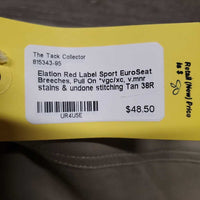 EuroSeat Breeches, Pull On *vgc, mnr stains, rubs, pills & undone stitching
