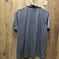 SS Polo Shirt, 1/4 Button Up "Willow Grove" *gc, peeled & faded logo/info
