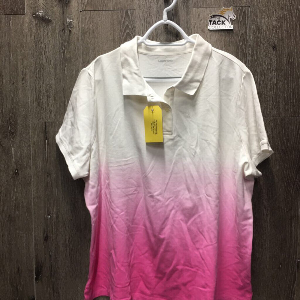 SS Polo Shirt, 1/4 Button Up *xc, like new, mnr hair
