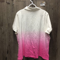SS Polo Shirt, 1/4 Button Up *xc, like new, mnr hair
