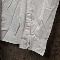 LS Show Shirt, attached snap collar *vgc, crinkled, seam puckers
