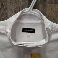 LS Show Shirt, attached snap collar *vgc, crinkled, seam puckers
