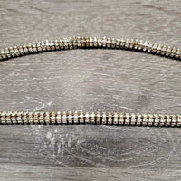 Double Strand Round Bling Browband *gc, clean, stained & missing bling
