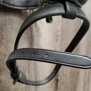 Rsd/Padded Monocrown Dressage Bridle, Crank, Flash *vgc, clean, mnr dents & film