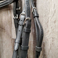 Rsd/Padded Monocrown Dressage Bridle, Crank, Flash *vgc, clean, mnr dents & film
