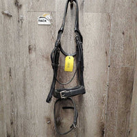 Rsd/Padded Monocrown Dressage Bridle, Crank, Flash *vgc, clean, mnr dents & film

