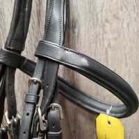 Rsd/Padded Monocrown Dressage Bridle, Crank, Flash *vgc, clean, mnr dents & film