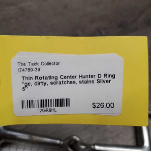 Thin Rotating Center Hunter D Ring *gc, dirty, scratches, stains