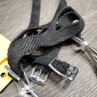 Pr Spurs, Braided Spur Straps *gc/fair, clean, v.rubbed, peeled, oxidized, stains Straps: xc, clean, mnr residue, snags & frayed edges
