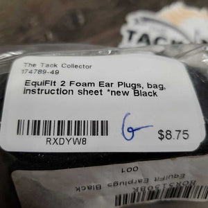 2 Foam Ear Plugs, bag, instruction sheet *new