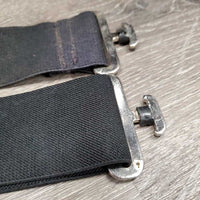 2x 10"-19" Adjustable Nylon Web Blanket Belly Straps *vgc, mnr stains & dirt

