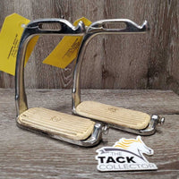 Pr Hvy Safety Stirrup Irons *NO ELASTICS & Keepers, vgc, dirty, scratches, film
