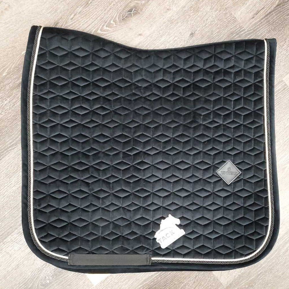 Velvet Dressage Saddle Pad 2x Piping *xc, mnr dirt, hair