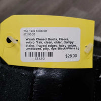 Closed Boots, Fleece, velcro *fair, clean, older, clumpy, stains, frayed edges, hairy velcro, unstitched, pilly, rips

