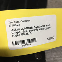 JUNIORS Synthetic Half Chaps *fair, peeling, clean, pilly edges
