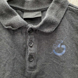 JUNIORS SS Polo Shirt, 1/4 Button Up *vgc, collar: curled ends, mnr edge rubs & faded